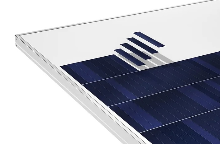 „SunPower“ P serijos juostinio saulės elemento konstrukcija. 