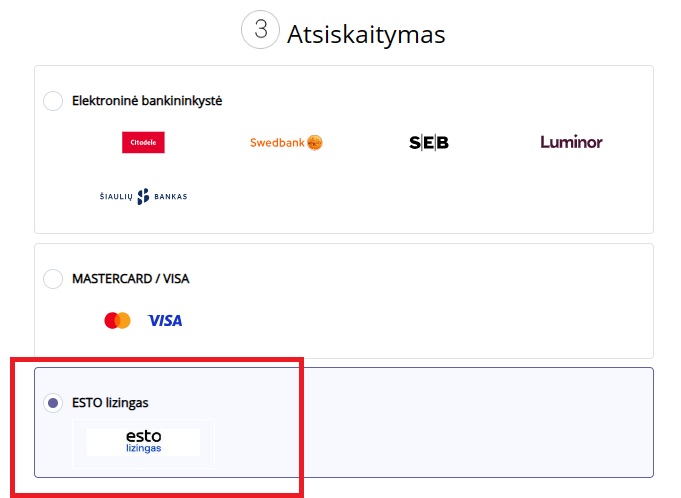 ESTO statybapigiau.lt krepšelyje