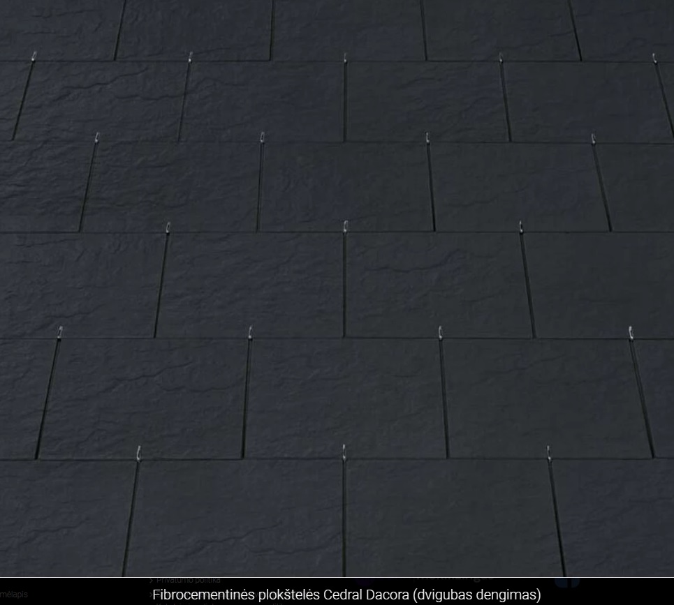 Fibrocementas dvigubas dengimas