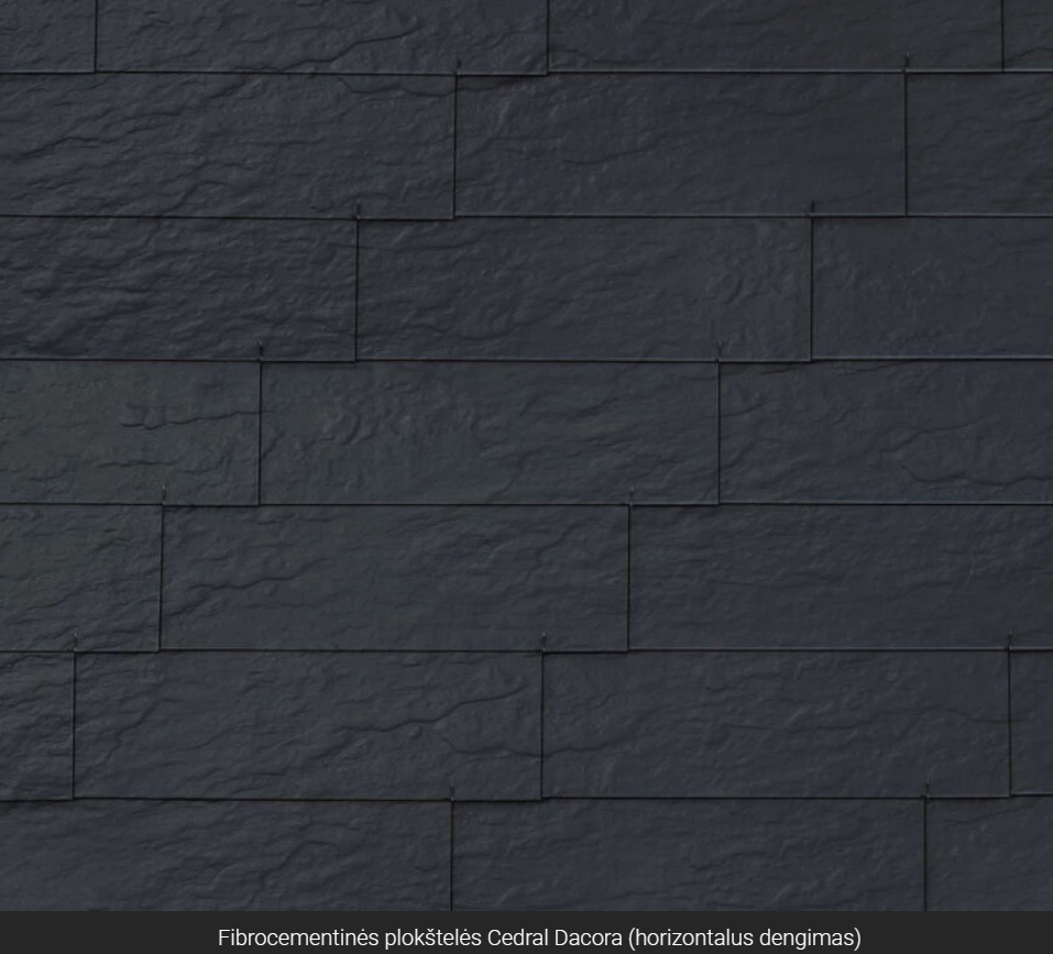 Fibrocementas horizontalus dengimas