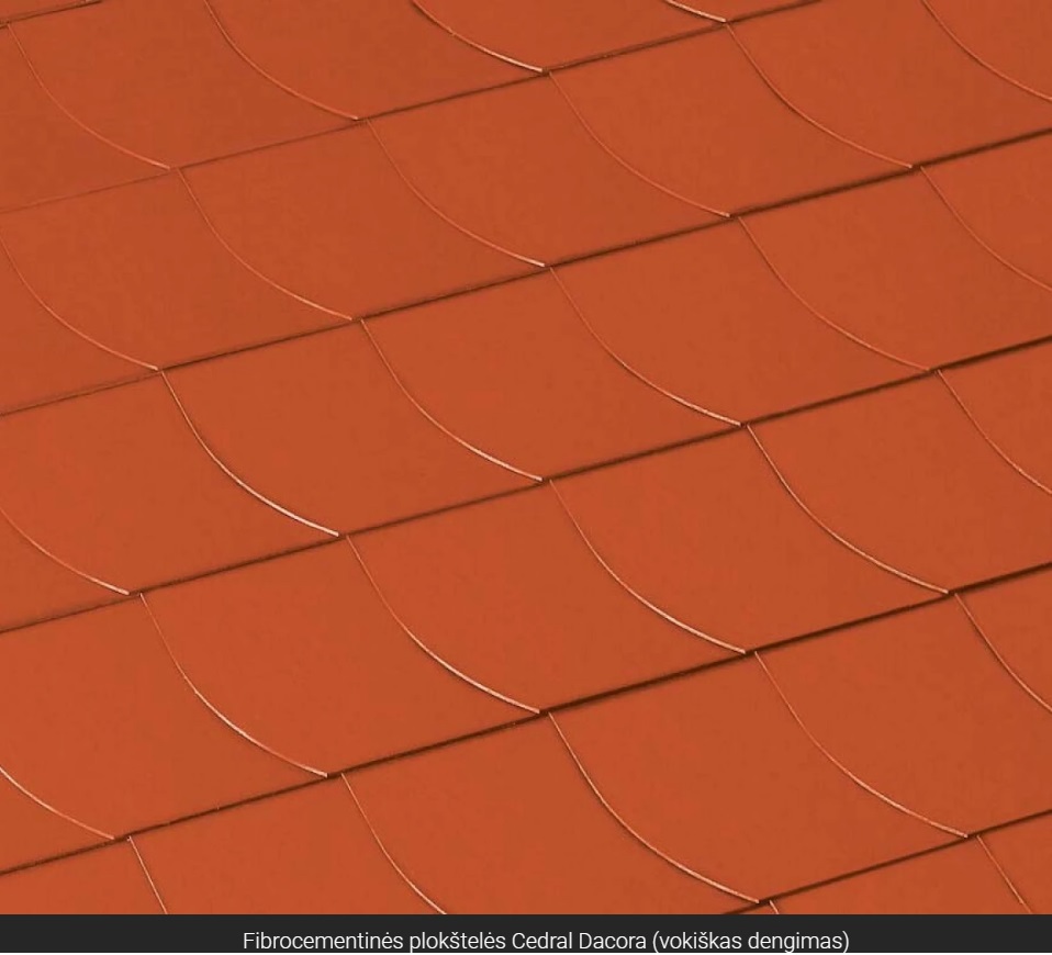 Fibrocementas vokiškas dengimas