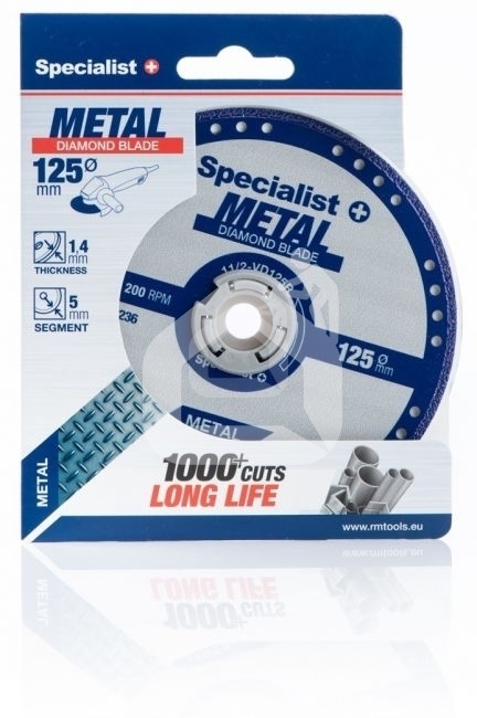 Deimantinis pj. diskas metalui 125x1,4x22,23 mm