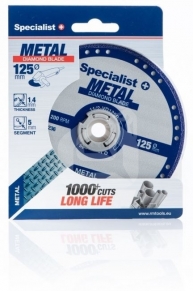 Deimantinis pj. diskas metalui 125x1,4x22,23 mm