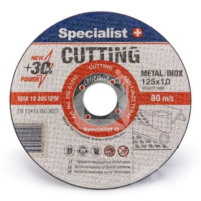 Metalo pjovimo diskas Specialist+ 125x1x22 mm