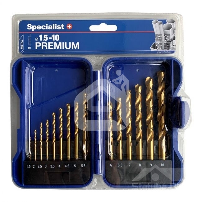 Titanium grąžtų rinkinys 1,5-10 mm 15 vnt