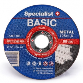 Met.pj. diskas BASIC125x1,6x22 mm