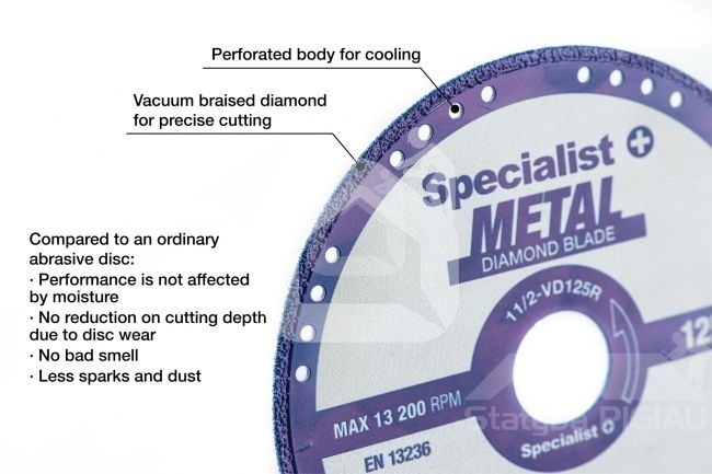 Deimantinis pj. diskas metalui 125x1,4x22,23 mm