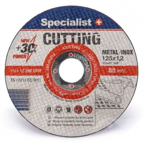 Metalo pjovimo diskas Specialist+ 125x1,2x22 mm