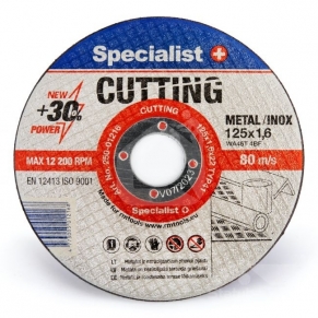 Metalo pjovimo diskas Specialist+ 125x1,6x22 mm