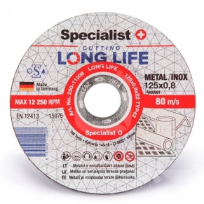 Metalo pj.diskas LONG LIFE 125x0,8x22 mm