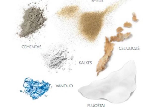 Fibrocementas statyboms