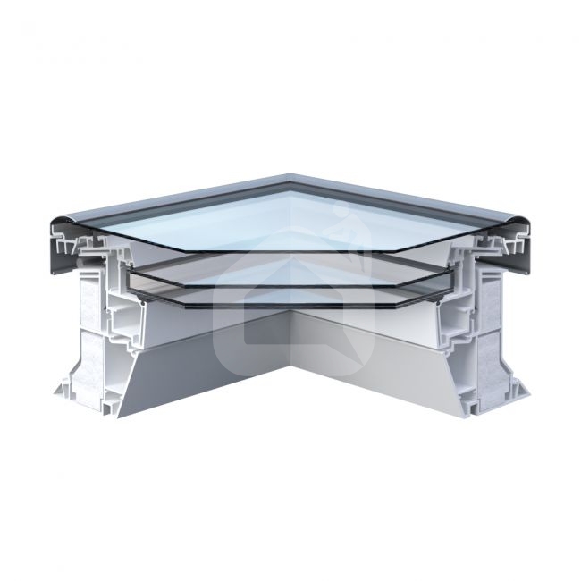 Stogo langas plokščiam stogui RoofLITE+ FRE B600 (įv. dydžiai), elektrinis