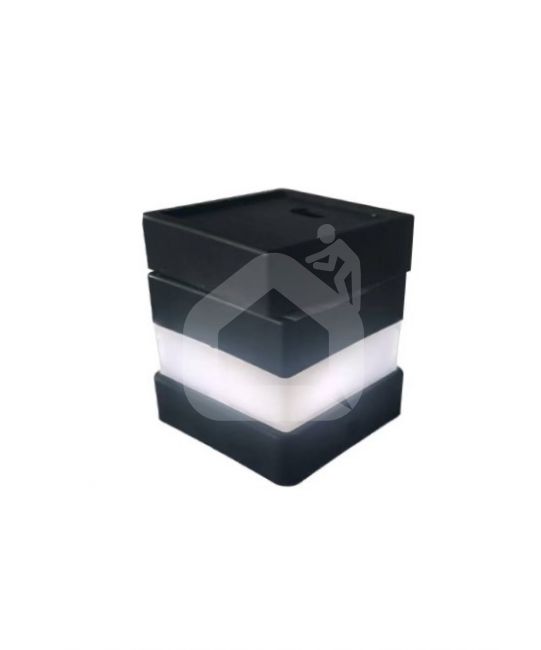 LED saulės šviestuvas-dangtelis stulpui 60x60 mm, 4 vnt.
