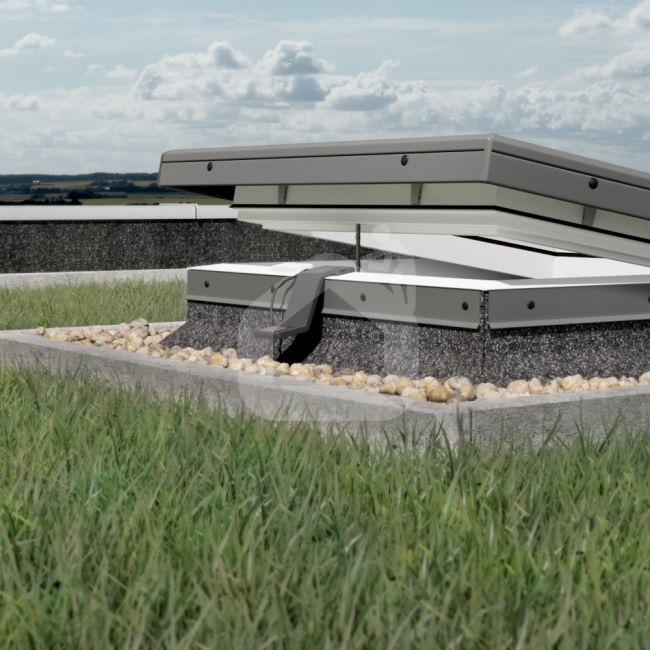 Stogo langas plokščiam stogui RoofLITE+ FRE B600 (įv. dydžiai), elektrinis