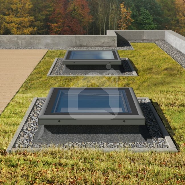 Мансардное окно для плоской крыши RoofLITE+ FRF B600 (вкл. размеры), нераспашное