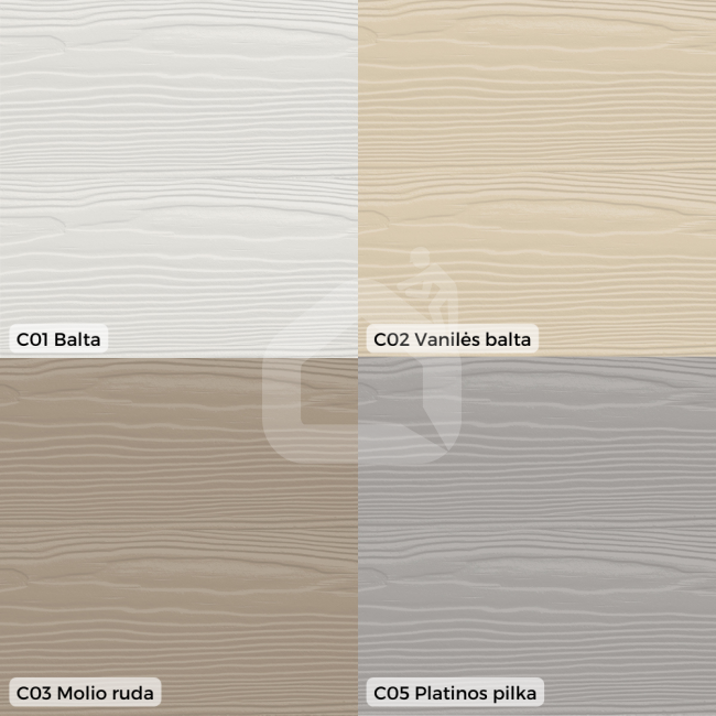 Cementinės dailylentės Cedral Lap / Classic, medžio imitacija 3600x190x10 mm