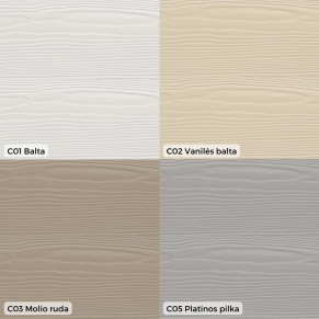 Cementinės dailylentės Cedral Lap / Classic, medžio imitacija 3600x190x10 mm