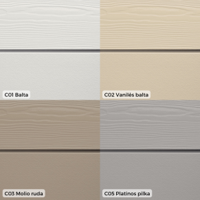 Cementinės dailylentės Cedral Click, medžio imitacija