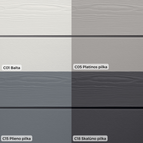 Cementinės dailylentės Cedral Click, lygios