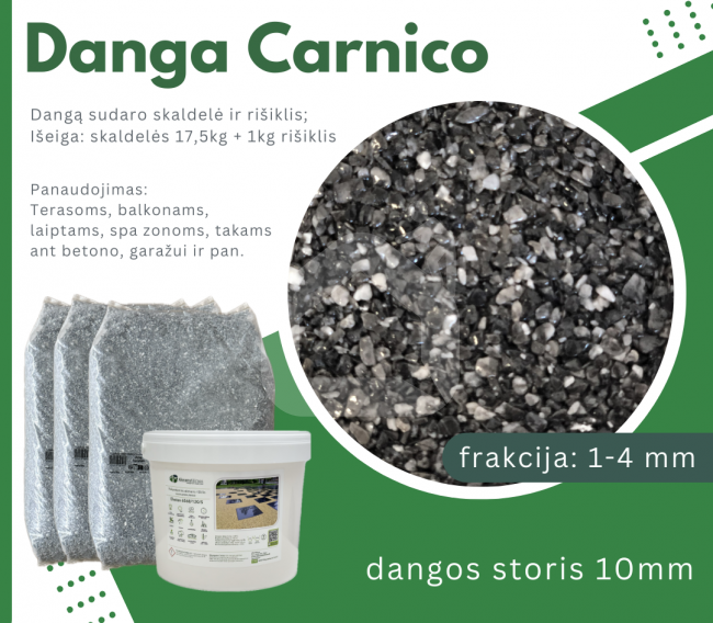 Skaldos danga Carnico 1-4 mm, tamsiai pilka