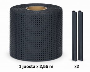 Tvoros juosta Rattan 190 mm x 2,55 m + 2 vnt. laikiklių, 830 g/m²