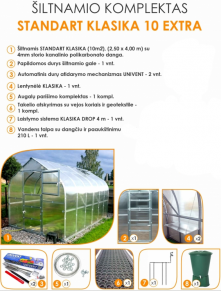 Šiltnamio komplektas KLASIKA Standart 10 EXTRA