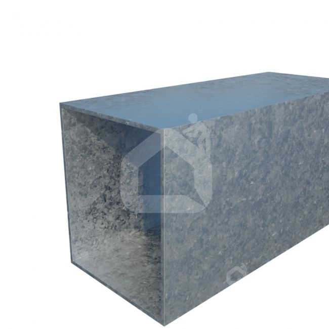 Vamzdis 100x100 mm, H6,0 m, sienelė: 2,8 mm, ZN