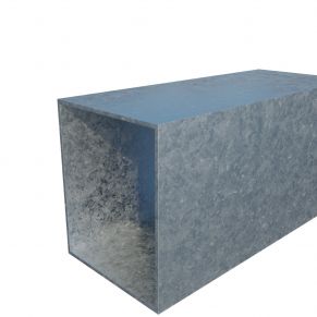 Caurule 100x100 mm, H6,0 m, siena: 2 mm, ZN