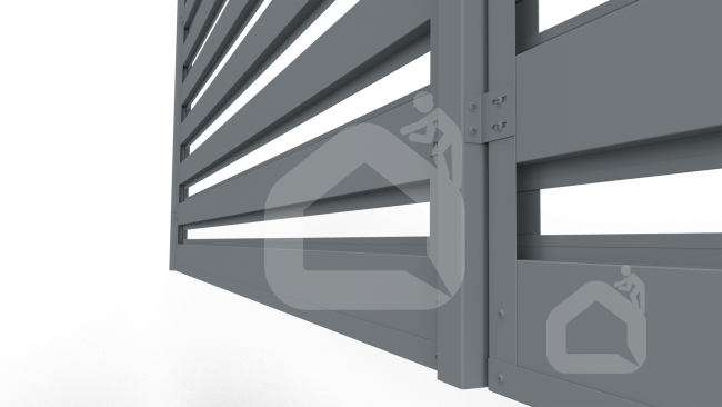 Modulinės tvoros segmento apatinė dalis 300x2000 mm, HORNVAL