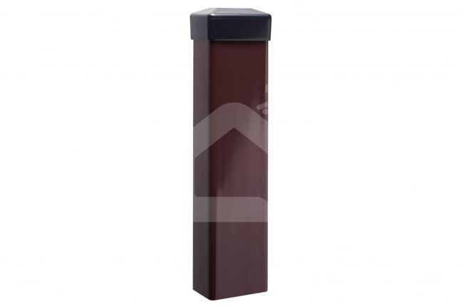 Stulpas tvorai 60x40 mm, H2,0 m, sienelė: 1,2 mm, su PVC laikikliu