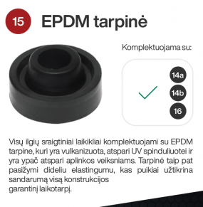 EPDM tarpinė, M8