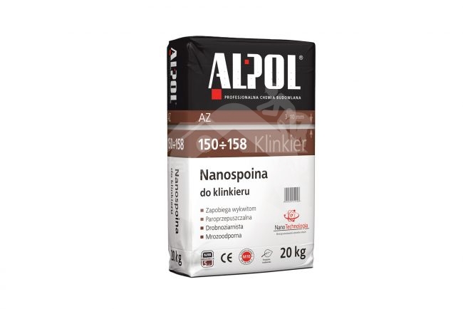 Mūro mišinys, Alpol AZ151, smulkiagrūdis, 20kg. (pilkas)