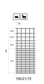 Miško tvoros tinklas, MEDIUM, 2000 mm, (200/25/15), ø1,9/2,4 mm, 50 m, ZN