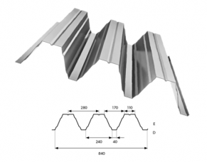 Konstrukcinis trapecinis profilis T153-840