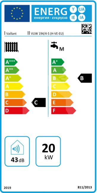 Dujinis atmosferinis katilas Vaillant atmoTEC plus VUW 194/4-5, šild. galia 20 kW