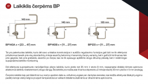 Laikiklis čerpėms BP, 120,140 mm, 35x8