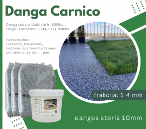 Skaldos danga Carnico 1-4 mm, tamsiai pilka