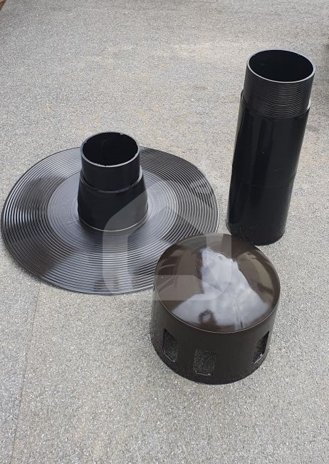 Ventiliacinis kaminėlis D125/110, plokštiems stogams