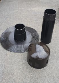 Ventilācijas skurstenis D125, plakaniem jumtiem