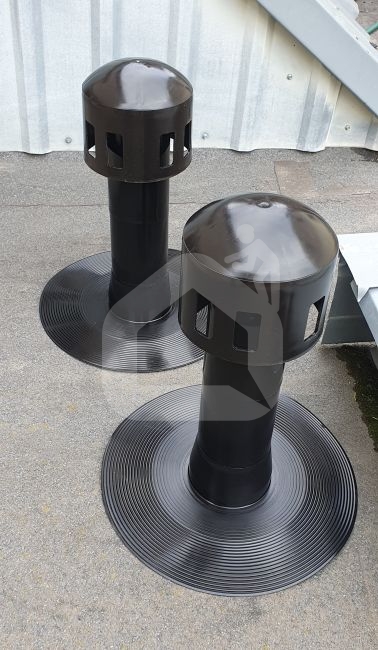 Ventiliacinis kaminėlis D125/110, plokštiems stogams