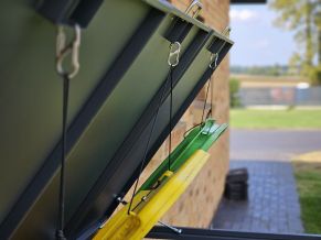 Dvivietė šiukšlių konteinerio pastogė MIKKO, pilka / medžio imitacija