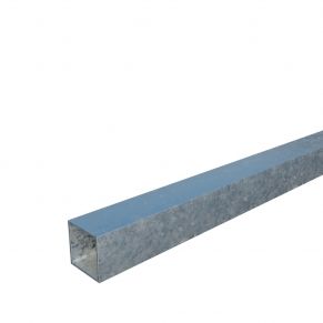 Caurule 20x20 mm, H6,0 m, sienas biezums: 1,2 mm, ZN