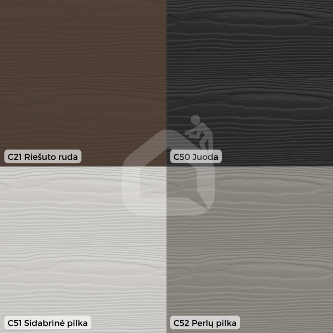 Cementinės dailylentės Cedral Lap / Classic, medžio imitacija 3600x190x10 mm