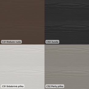 Cementinės dailylentės Cedral Lap / Classic, medžio imitacija