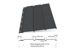 Tērauda sofits Matt ( ar perforāciju)