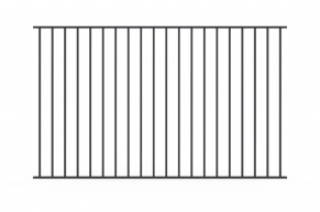 Metalinė 20x20 strypų tvora, 1200x2500 mm (uždara)