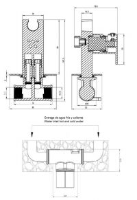 Potinkinis bidė dušelis MAIER, kvadratinis, chromuotas