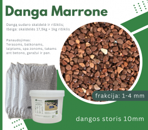 Skaldos danga Marrone 1-4 mm, ruda