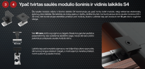 Saulės modulio šoninis laikiklis S4, 30, 35 mm, pilkas