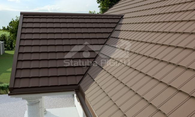 Metāla dakstiņu moduļa jumts Solo (H5) Super Matt